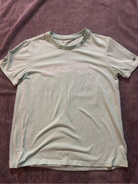 Champion Pastel Green Arch Logo Tee